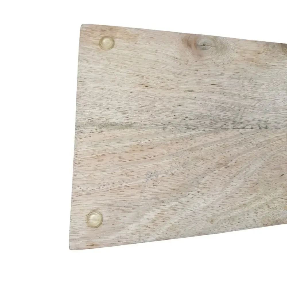 Crate & Barrel Cheese Board Wood Marble Serving Tray Decor Party 18”